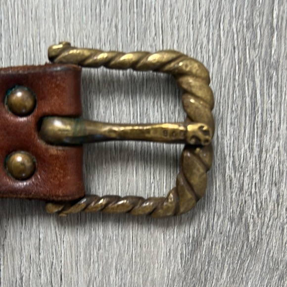 45rpm Studio brown belt with brass buckle - Picture 3 of 3